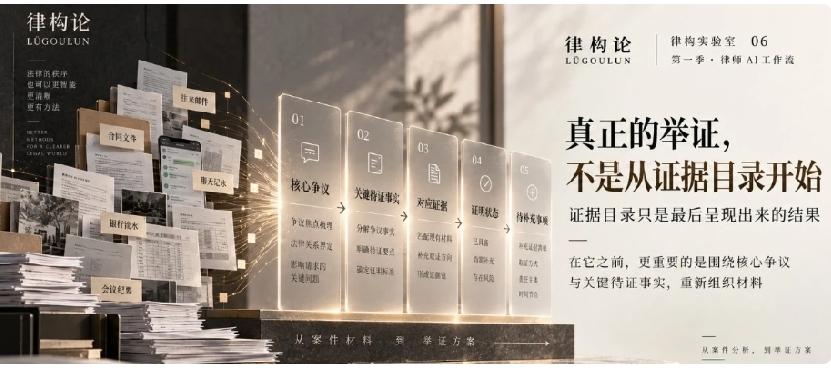 真正的举证，从来不是从证据目录开始
 
很多法律从业者存在误区：认为举证工作，就