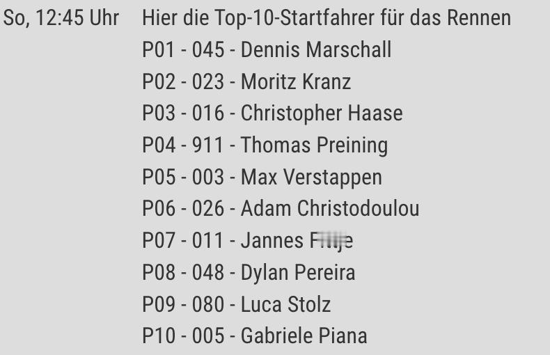 前十起步的赛车第一棒车手，维斯塔潘今天率先上场nls纽博格林耐力系列赛
