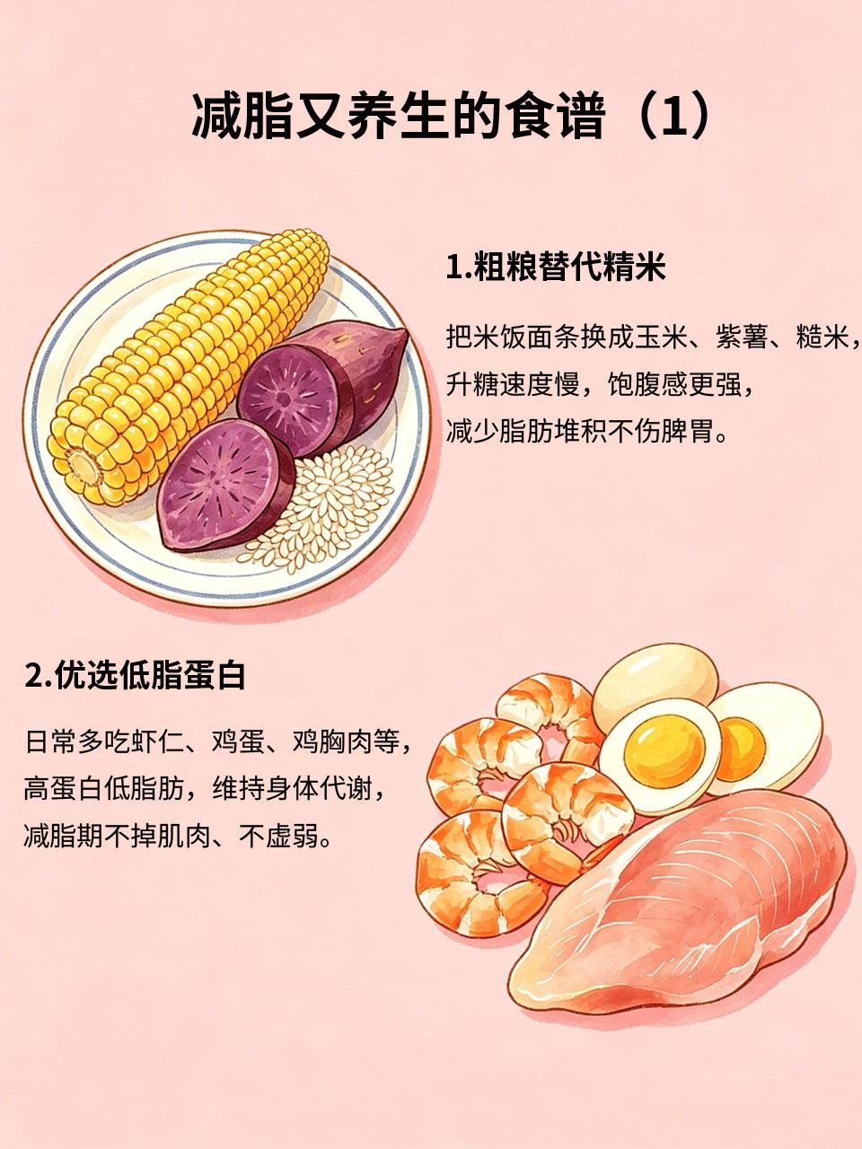 减脂又养生的食谱，好吃不发胖
减脂不用挨饿节食🍽️，不健康断食容易气虚反弹📈