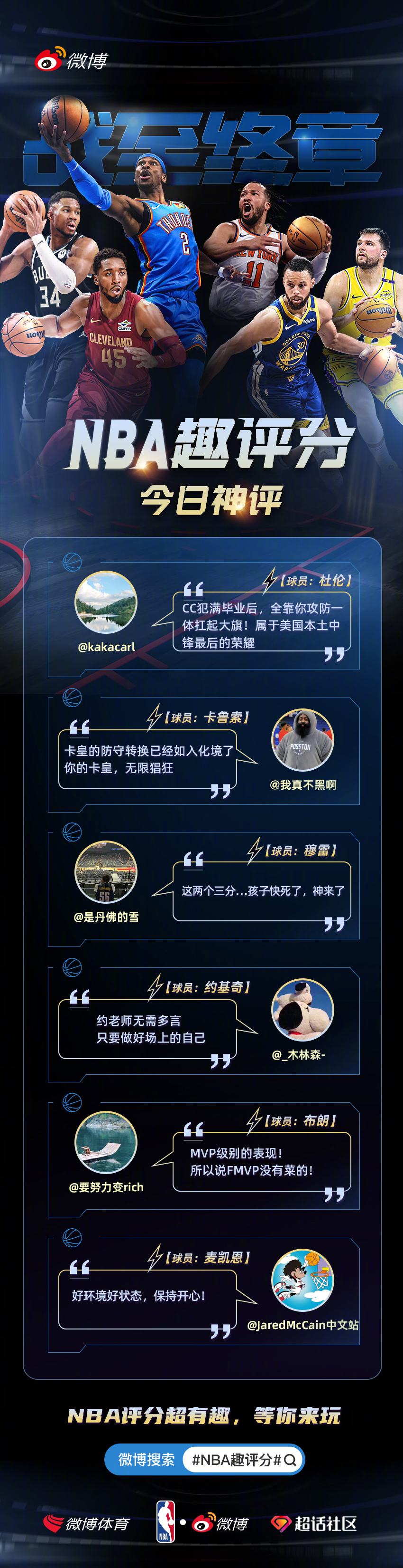 🏀 2月28日神评官，已加冕！恭喜以下6位用户，凭借犀利点评登上「每日神评」榜