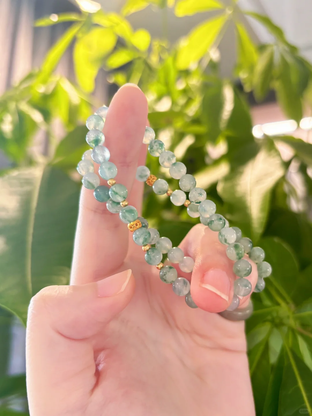 小价位高品质 翡翠冰飘花手串get