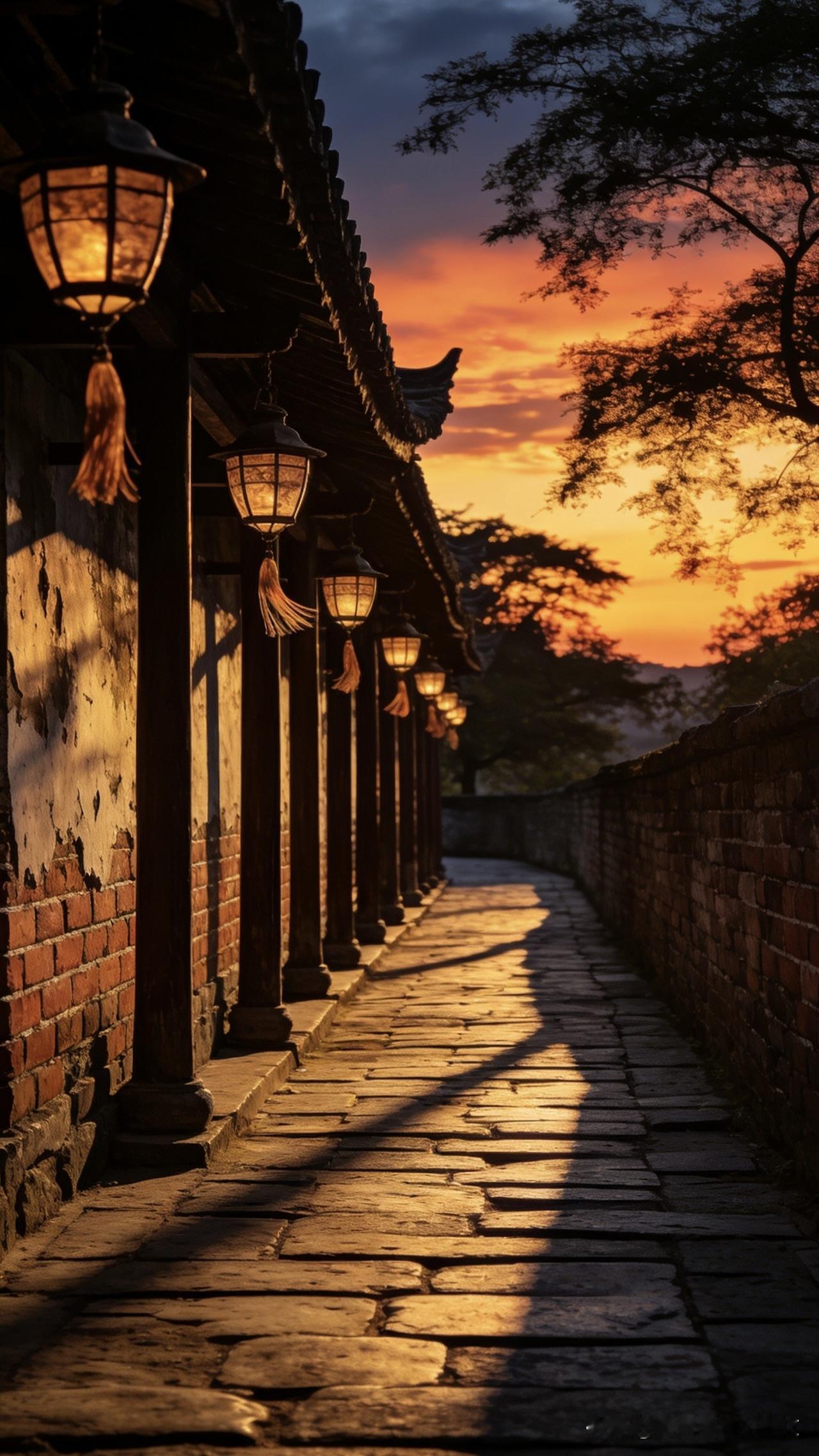 暮色深沉忆峥嵘，铭记珍惜安稳荣光。暮色沉下来，漫过窗棂。像一杯温茶的余韵，裹着岁