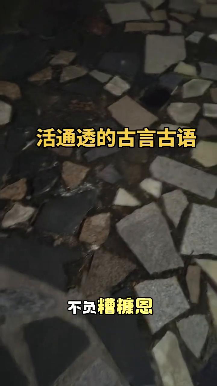 活通透的古言古语。
穷不怪富，孝不比兄。苦不贵妻，气不凶子。天无一月雨，人无一世