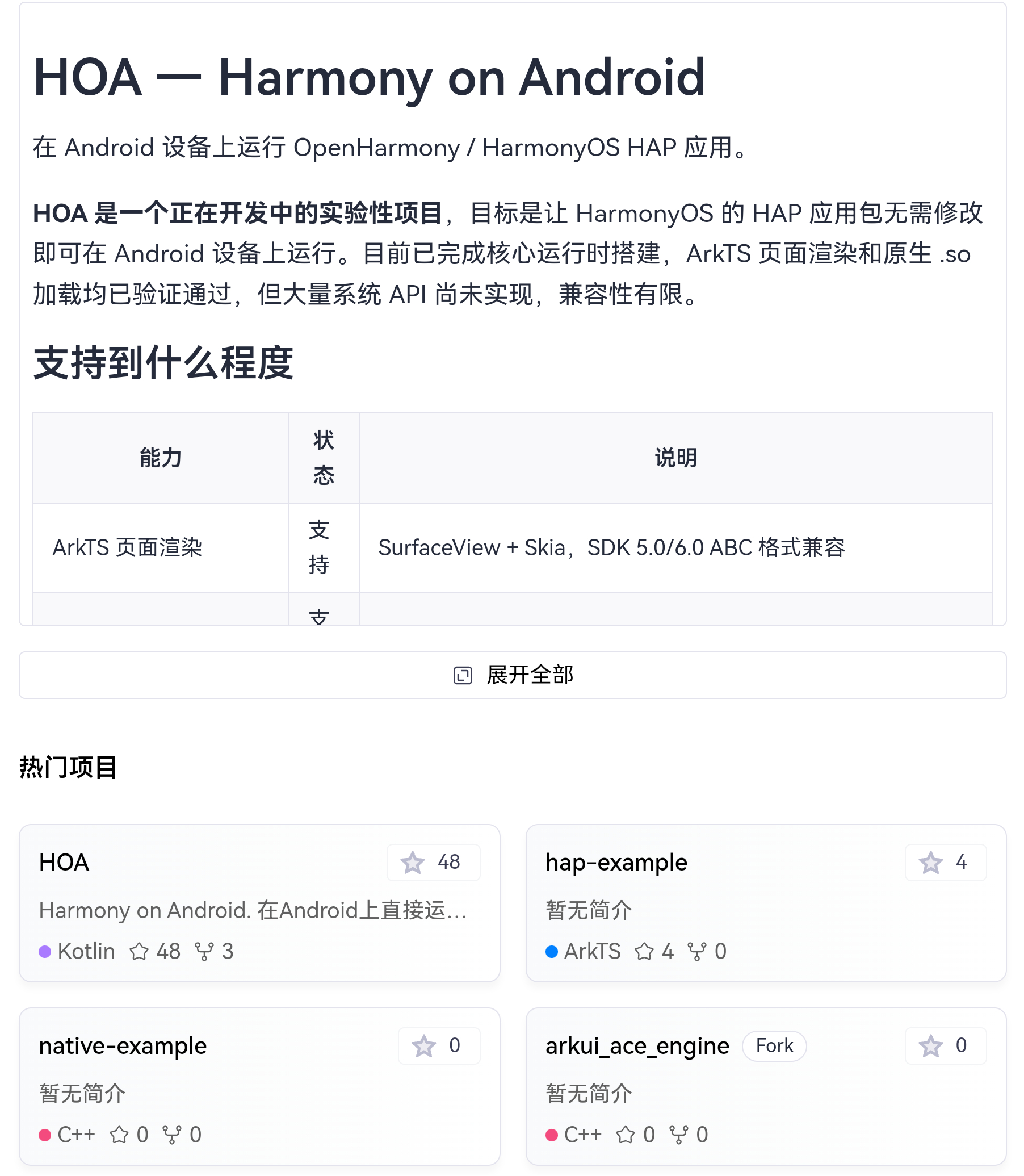 安卓套壳鸿蒙实锤了有开发者开发了一个HOA应用，可以在安卓手机上运行鸿蒙原生AP