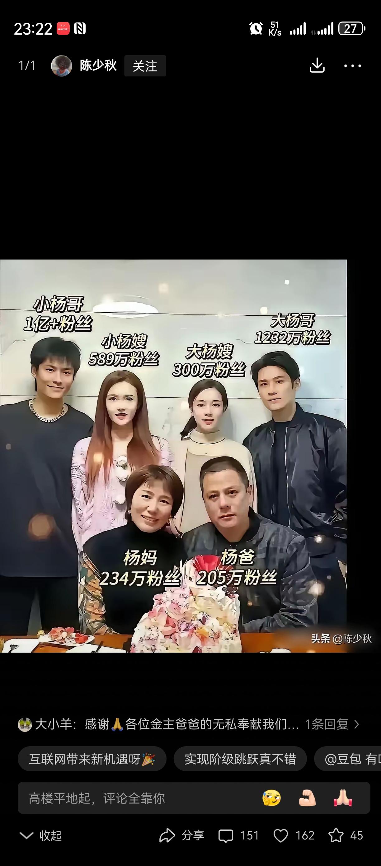 这时代当网红有钱有地位，
跟我们那时候的影星一样帅？