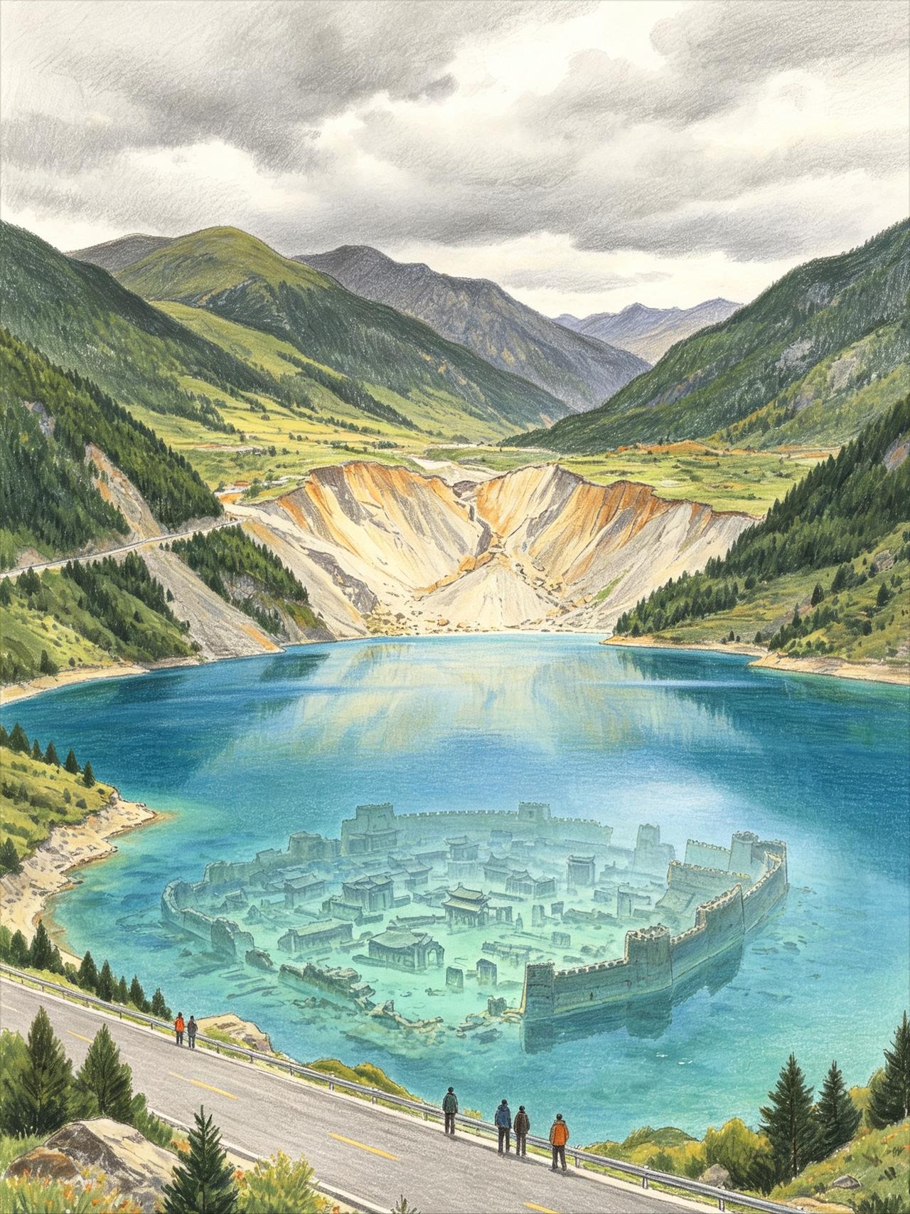 一位地震专家说：“地震中失踪的人都掉进地表以下了。九寨沟附近有一个叠溪城，原本是