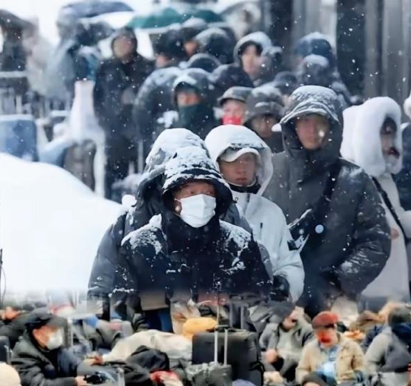 令人哭笑不得！
日本北海道数千中国游客大雪滞留机场，高喊“国家包机接回”，把大使