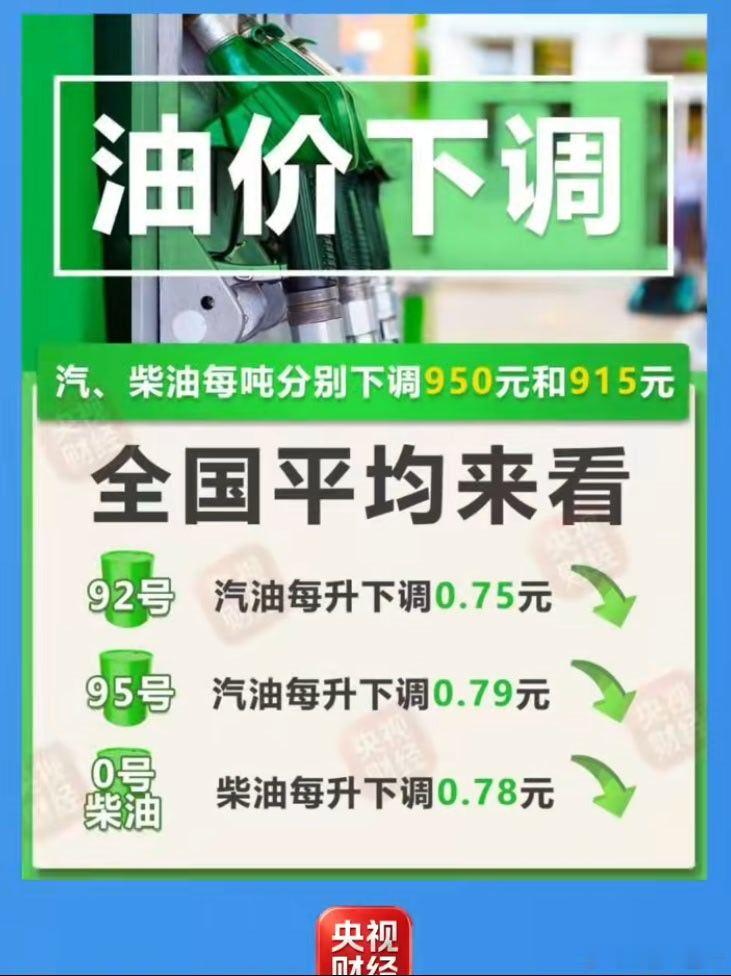 油价刷新年内最大降幅 大降大降，不错了。可以多开开车
