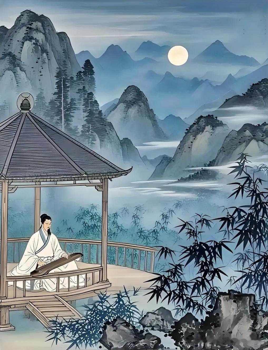 下联：月出闲弄案前琴
上联：有请雅士[玫瑰][玫瑰][玫瑰]