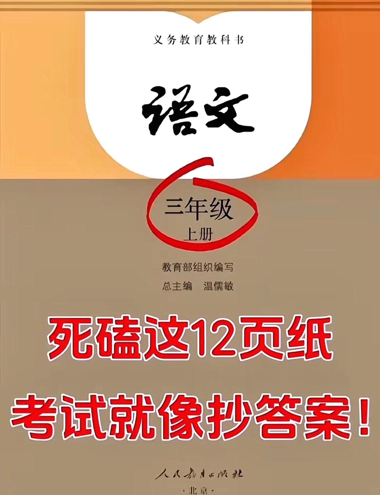 三年级上册语文期中高频知识考点汇总‼️。涵盖了全册课本的精华知识点🔥...