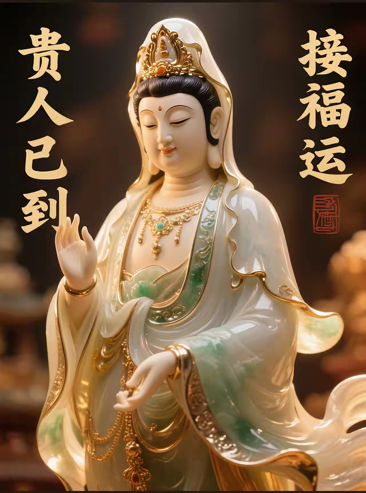 观音娘娘说：你的贵人已到，快进来接一下，你的贵人在等你。 ​​​