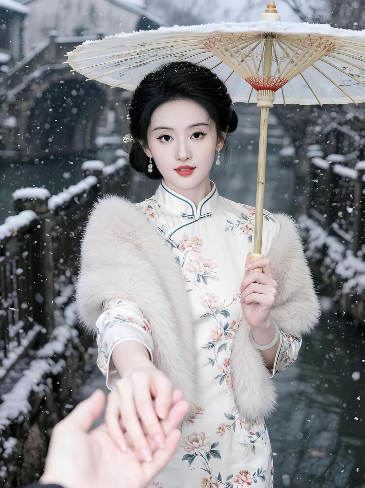 AI雪境恋影 ai创作