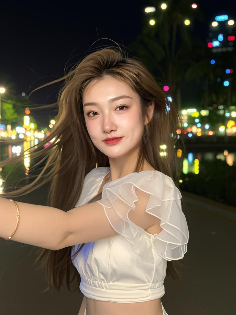 AI夜景气质少女 李梦