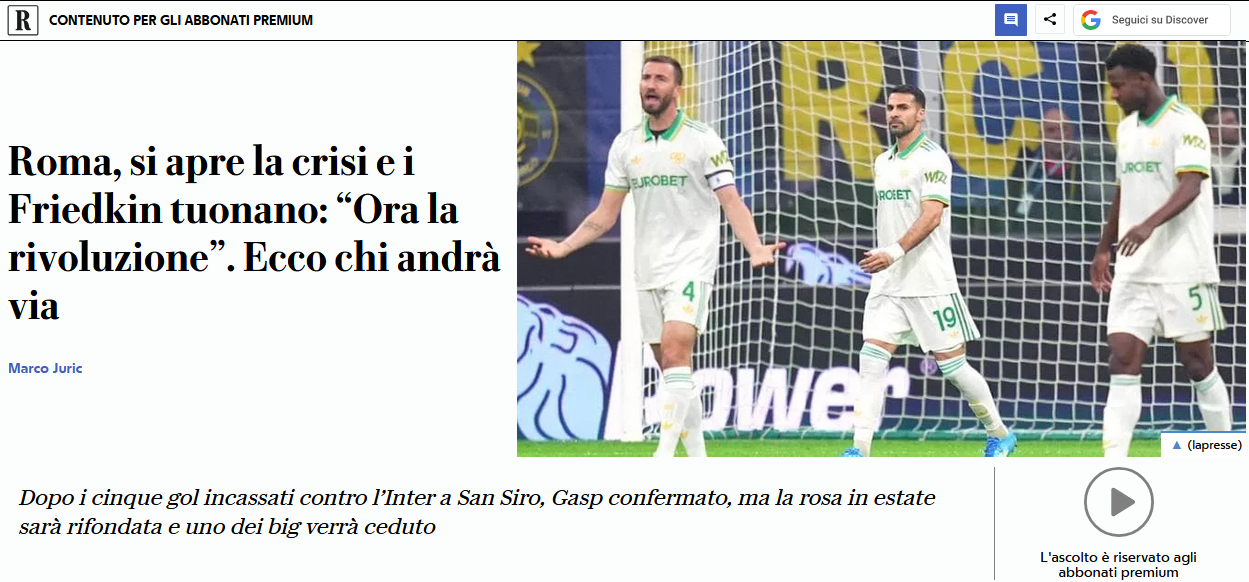 今天共和报Juric的文章，跟昨天的风向差不多，弗里德金发出了愤怒的指示：“必须