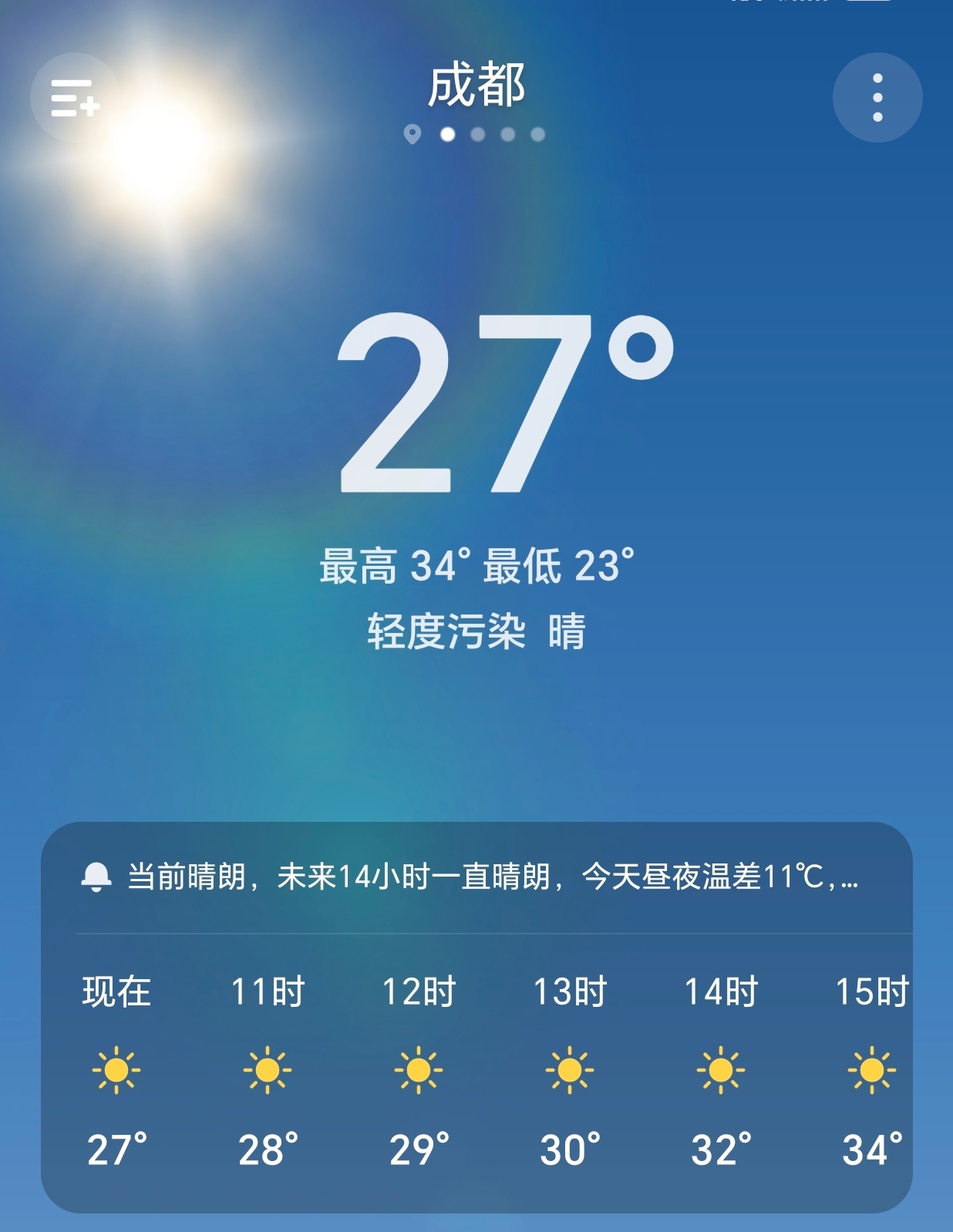 【早安成都】今天是9月5日，星期六，农历七月廿四，成都晴，23-34°C。今天有