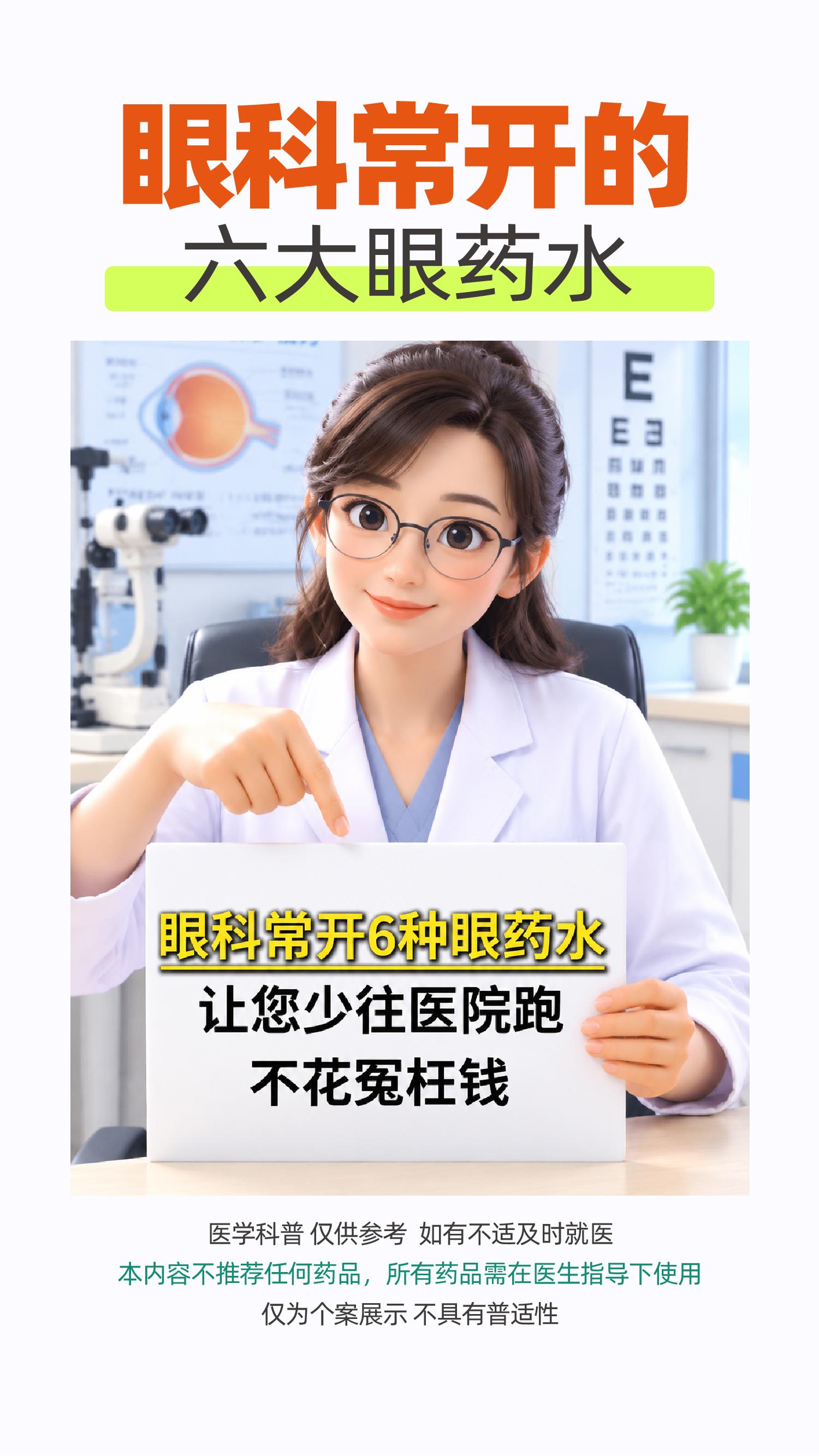 眼科常开的6大眼药水。