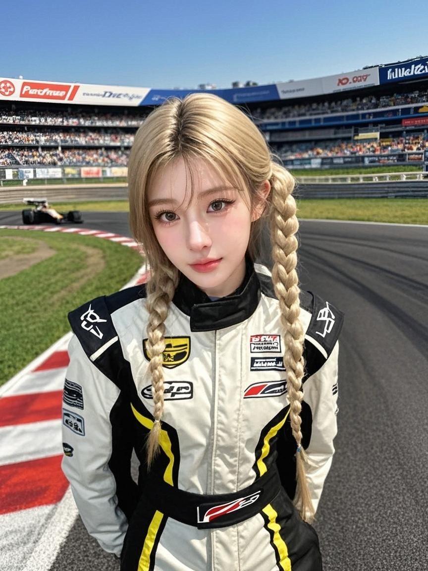 近期外网很火的女爱豆赛车手ai图🏎️