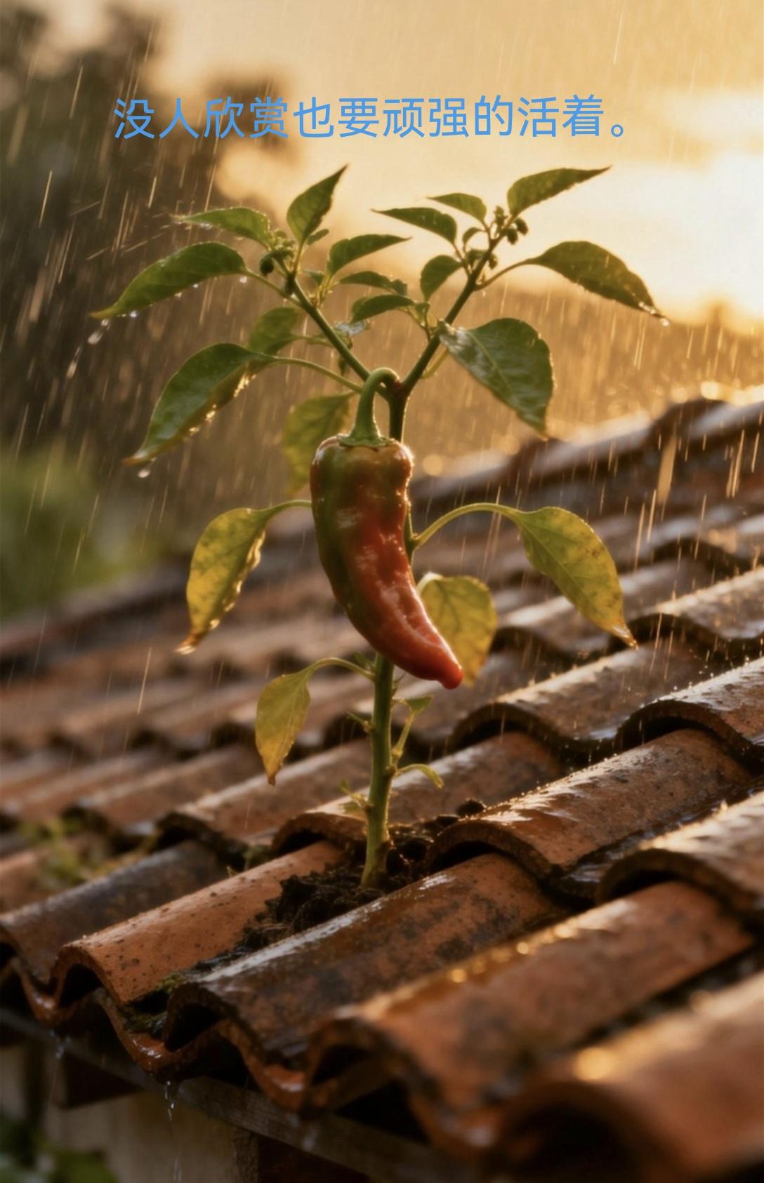 没人欣赏也要
顽强的活着。