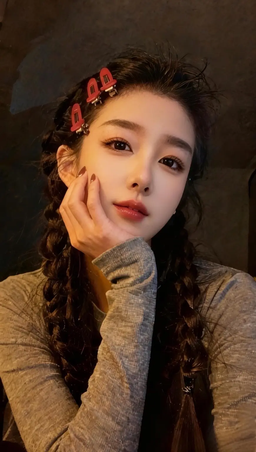 AI双辫胶片照 ai创作