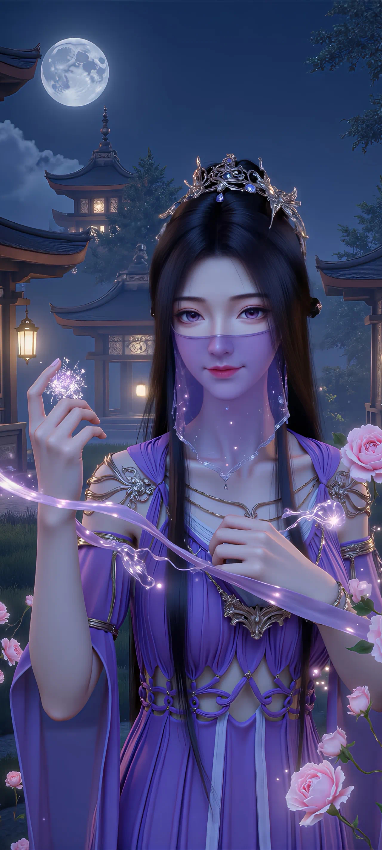 凡人修仙传  紫灵【精美壁纸】紫色轻纱，透着神秘与动人国产动漫 ​​​