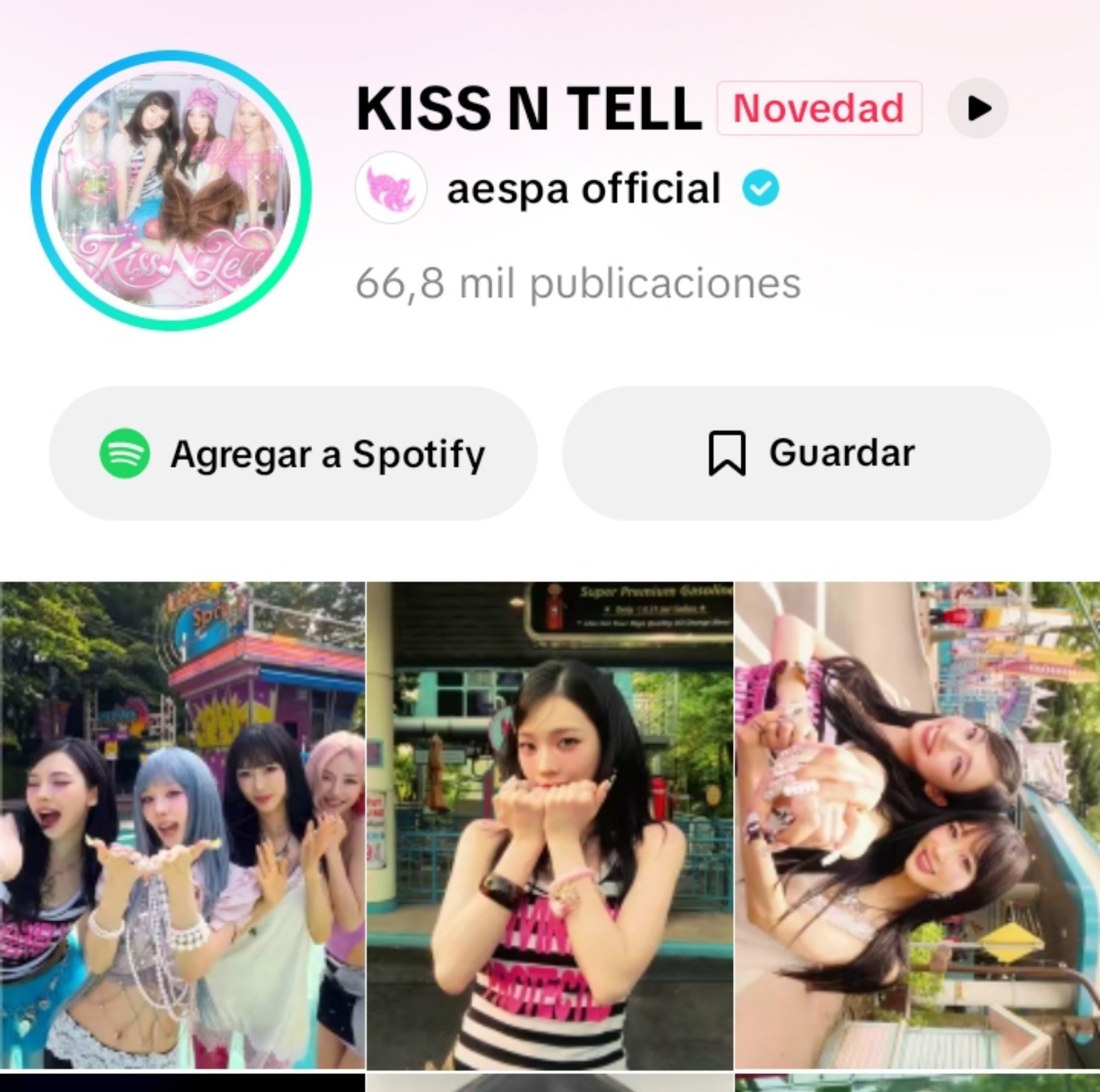 《KISS N TELL》TikTok相关帖子数量涨得超快，已经超过《Hot M