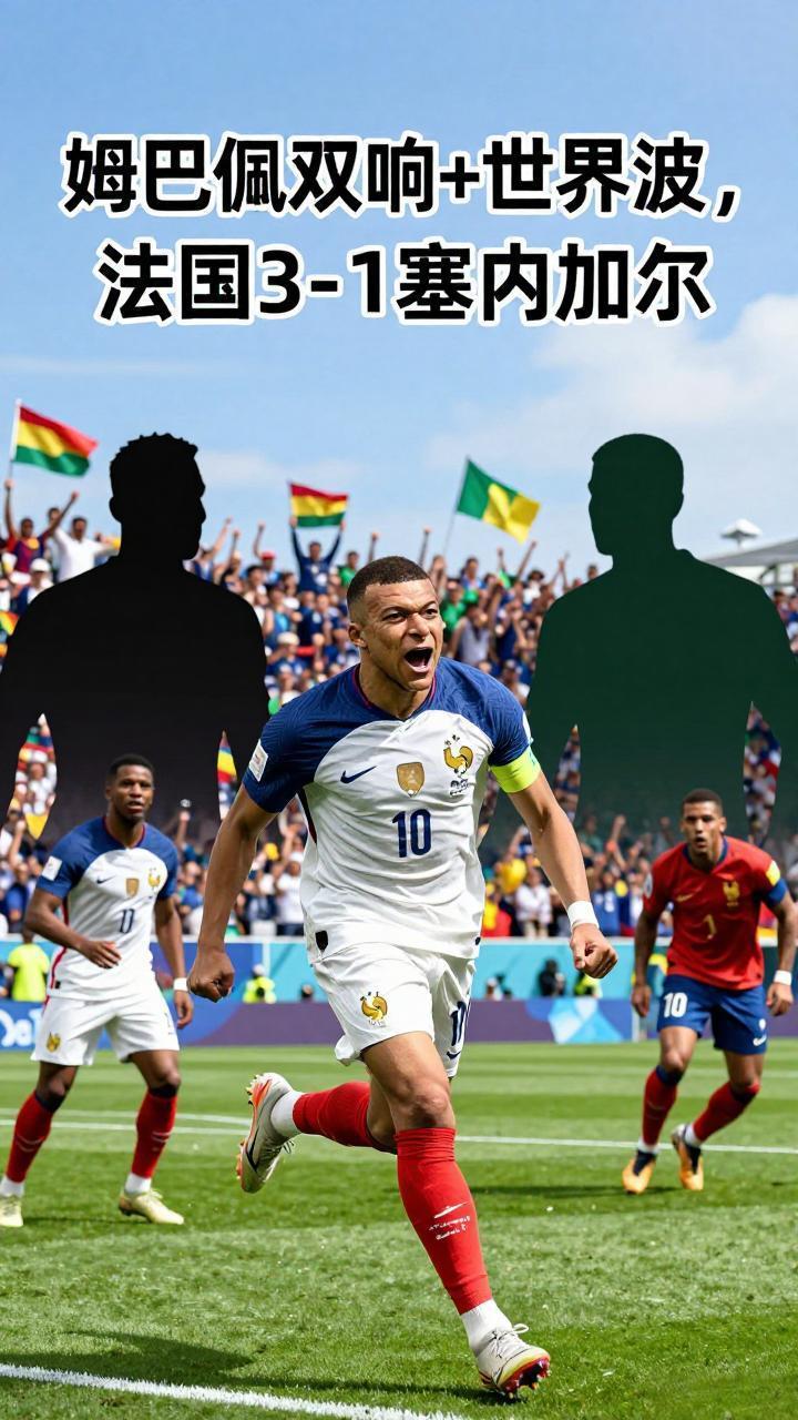 补刀24年旧仇！姆巴佩双响轰碎魔咒，法国3-1塞内加尔爽翻了

2026年美加墨