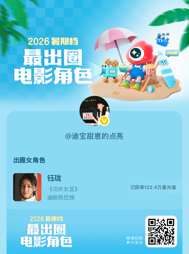 2026暑期档最出圈电影角色正在评选中，和暑期档角色携手共赴夏日星光派对，还有机