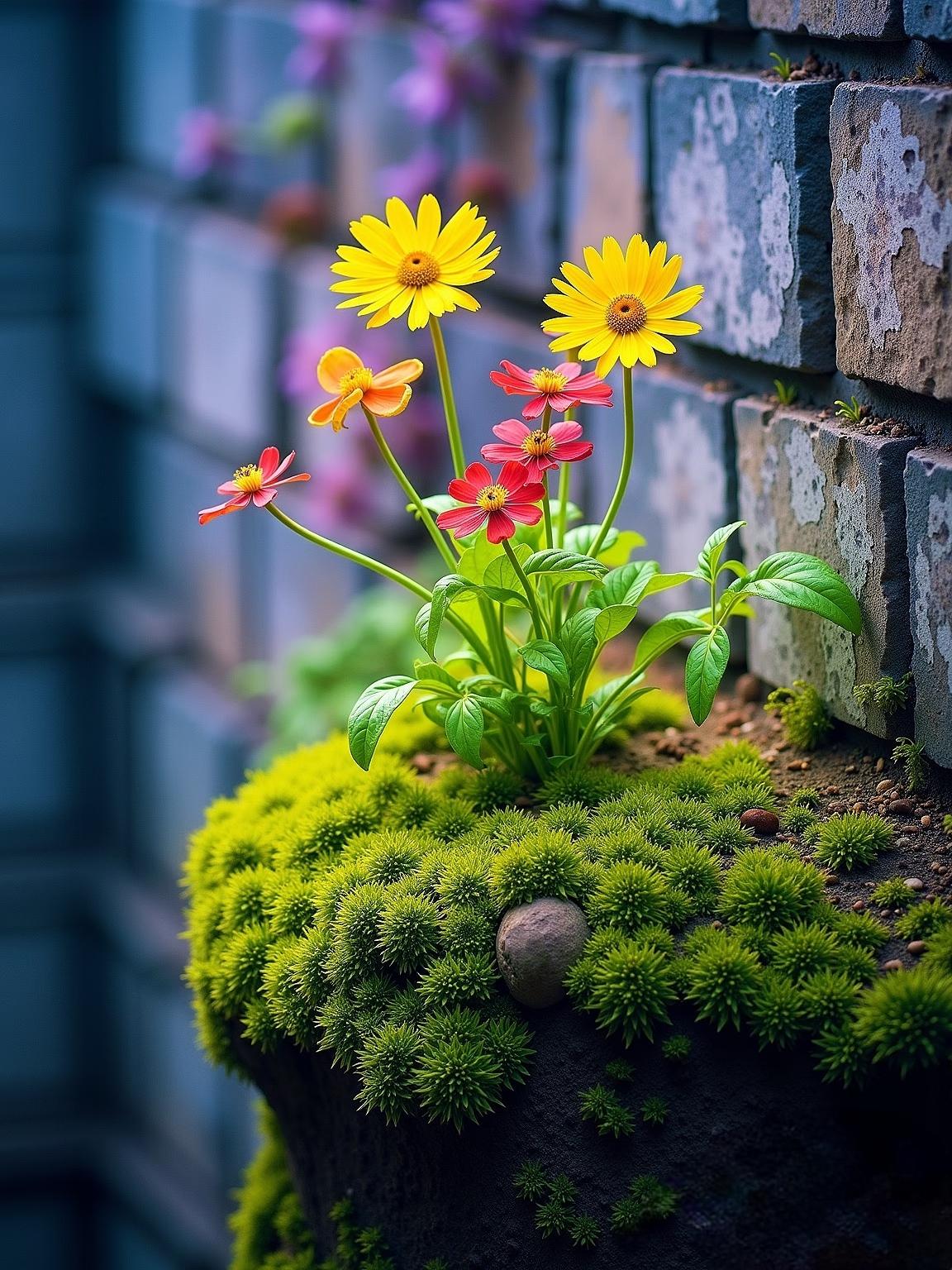 哪怕生于砖石之间，
也能向着光，舒展成最美的模样。
渺小却热烈，平凡却滚烫。