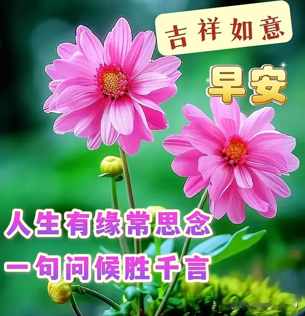 人生有缘常思念，
清晨问候暖人心；
健康路上一起走，
开心快乐度每天。