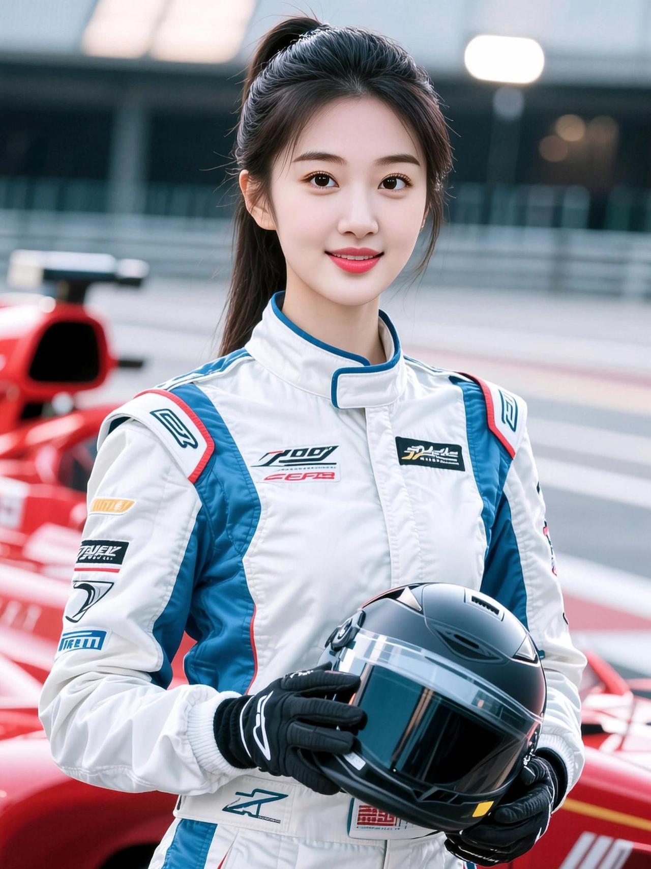 赛车风人像 美女 高颜值