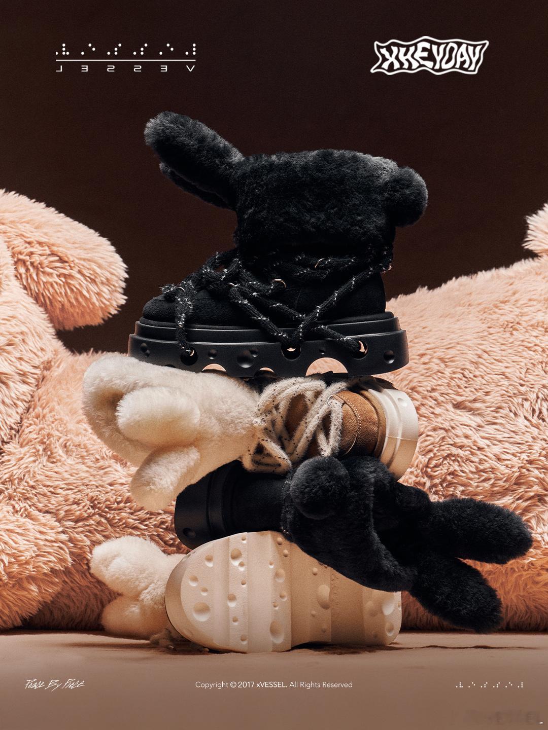 ❄️对奶酪兔兔🐰服软啦xVESSEL × HEYDAY即将发售联名兔耳奶酪底雪