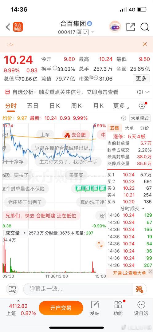 合百集团回封成功了，既然资金这么硬气，那我们就继续格局，不瞎折腾了。收到评论区速