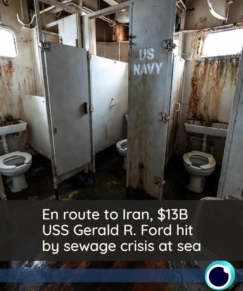 美国大兵是真能忍，福特号上个厕所要等45分钟！
 
福特号作为美国福特级航母的首