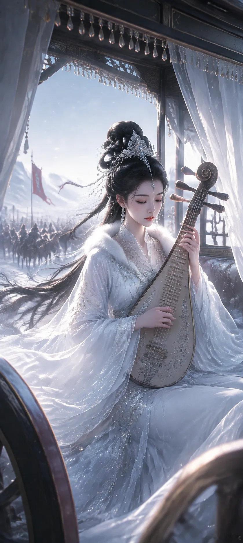 落雁之姿～王昭君出塞琵琶诉离愁古风壁纸 ​​​