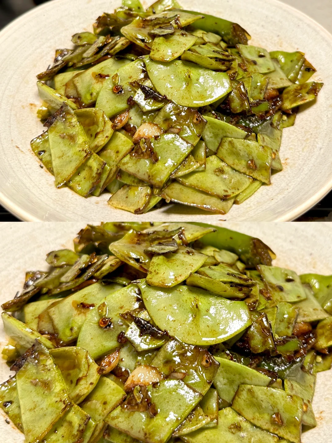 我妈的拿手菜 擂辣椒炒扁豆 米饭又遭殃了🤤