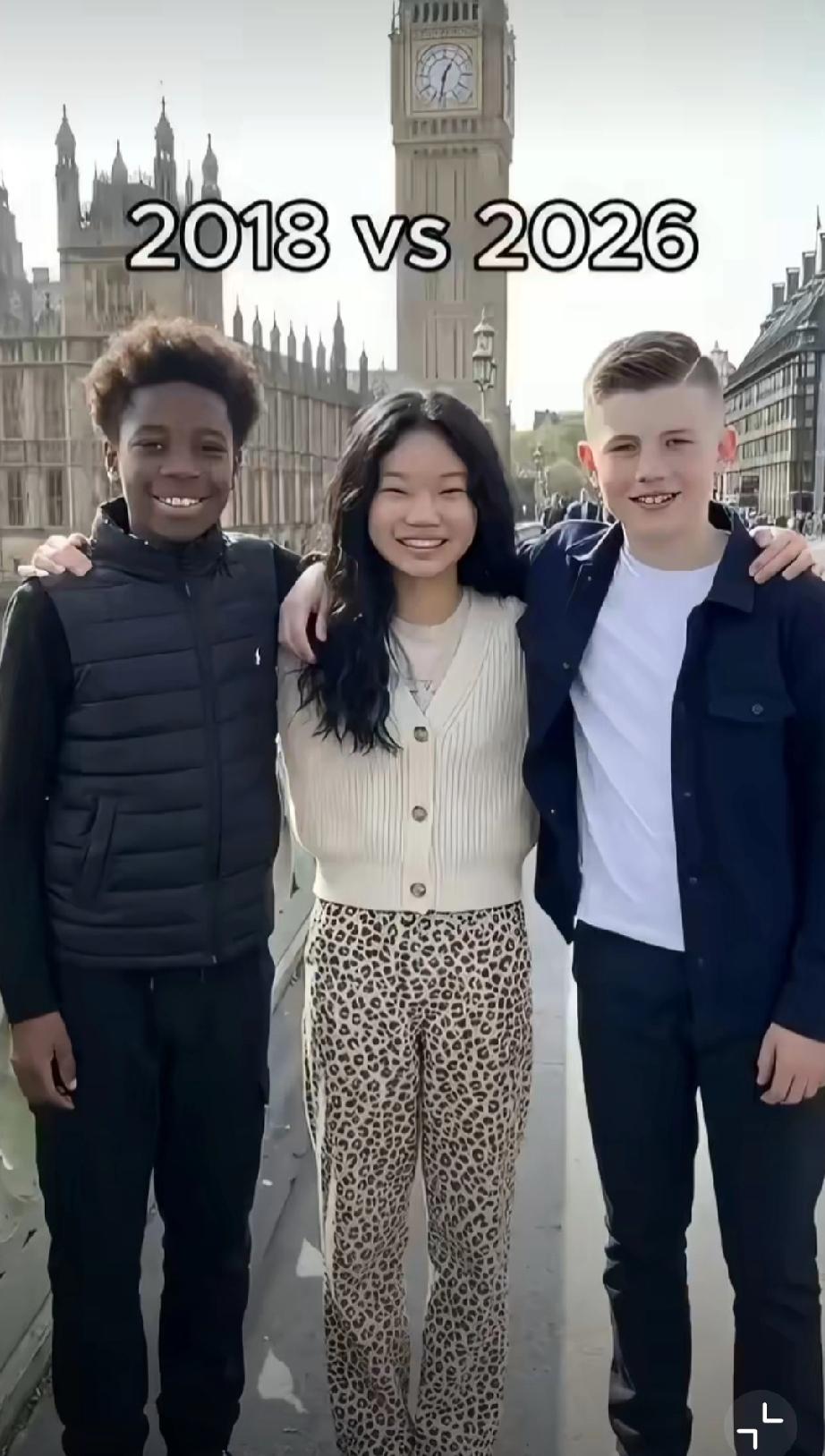 黑黄白3个小孩合影长大后…这个结尾作为中国人，我永远都猜不到啊…[允悲][允悲]