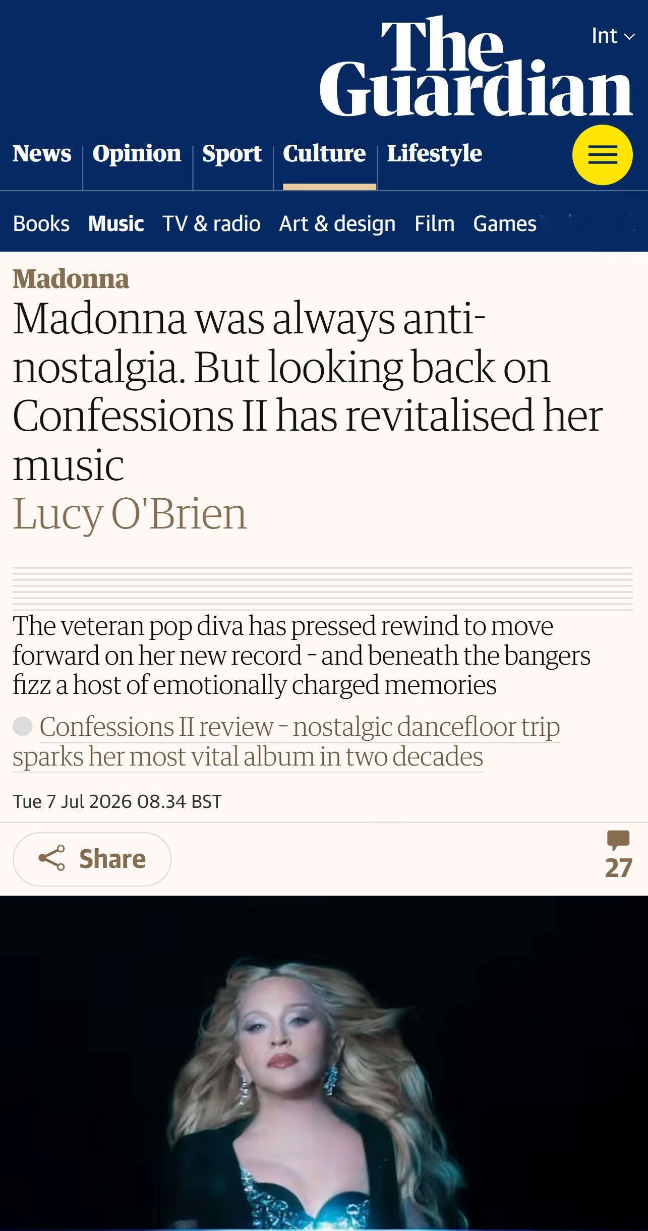 传记 Madonna: Like an Icon 作者 Lucy O'Brien