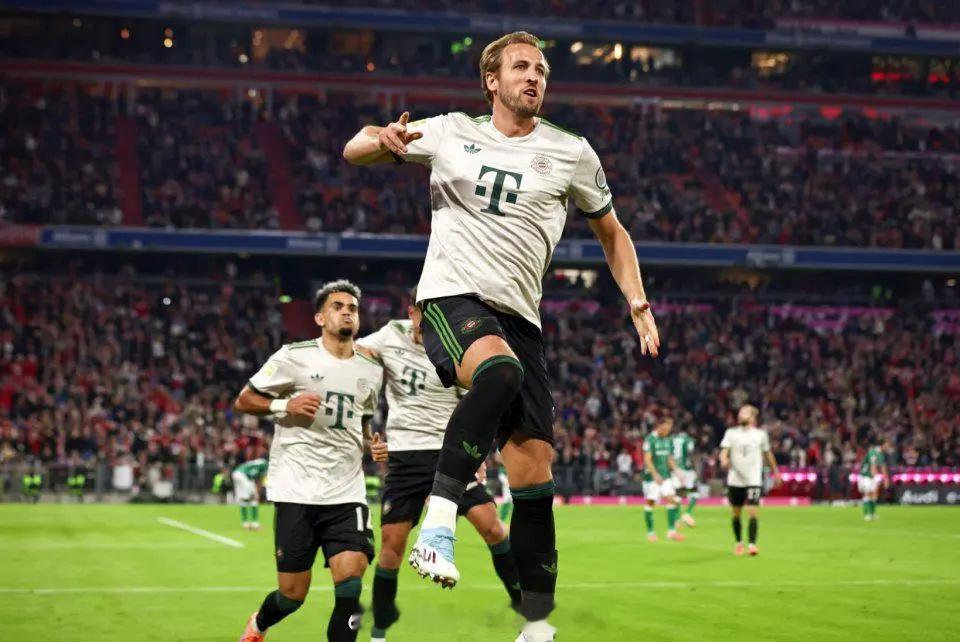 凯恩替补建功！无解贴地斩，时速128公里，德甲已造98球哈里凯恩 在2025-2