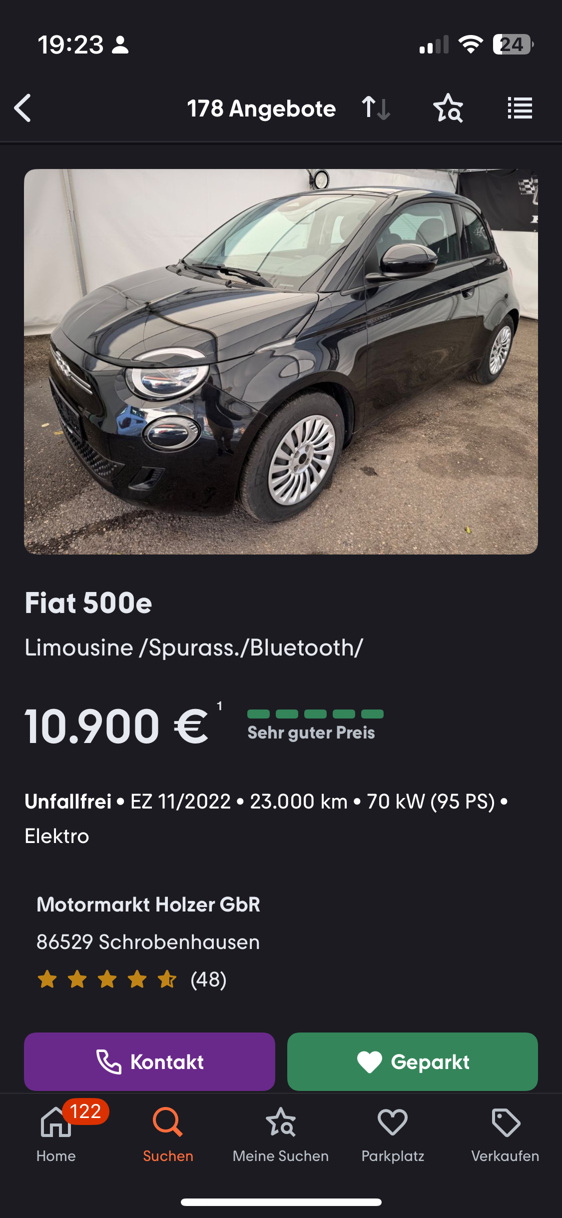 现在买二手菲亚特电500划算，我当时那辆长续航3+1版本的卖3万多[doge]y