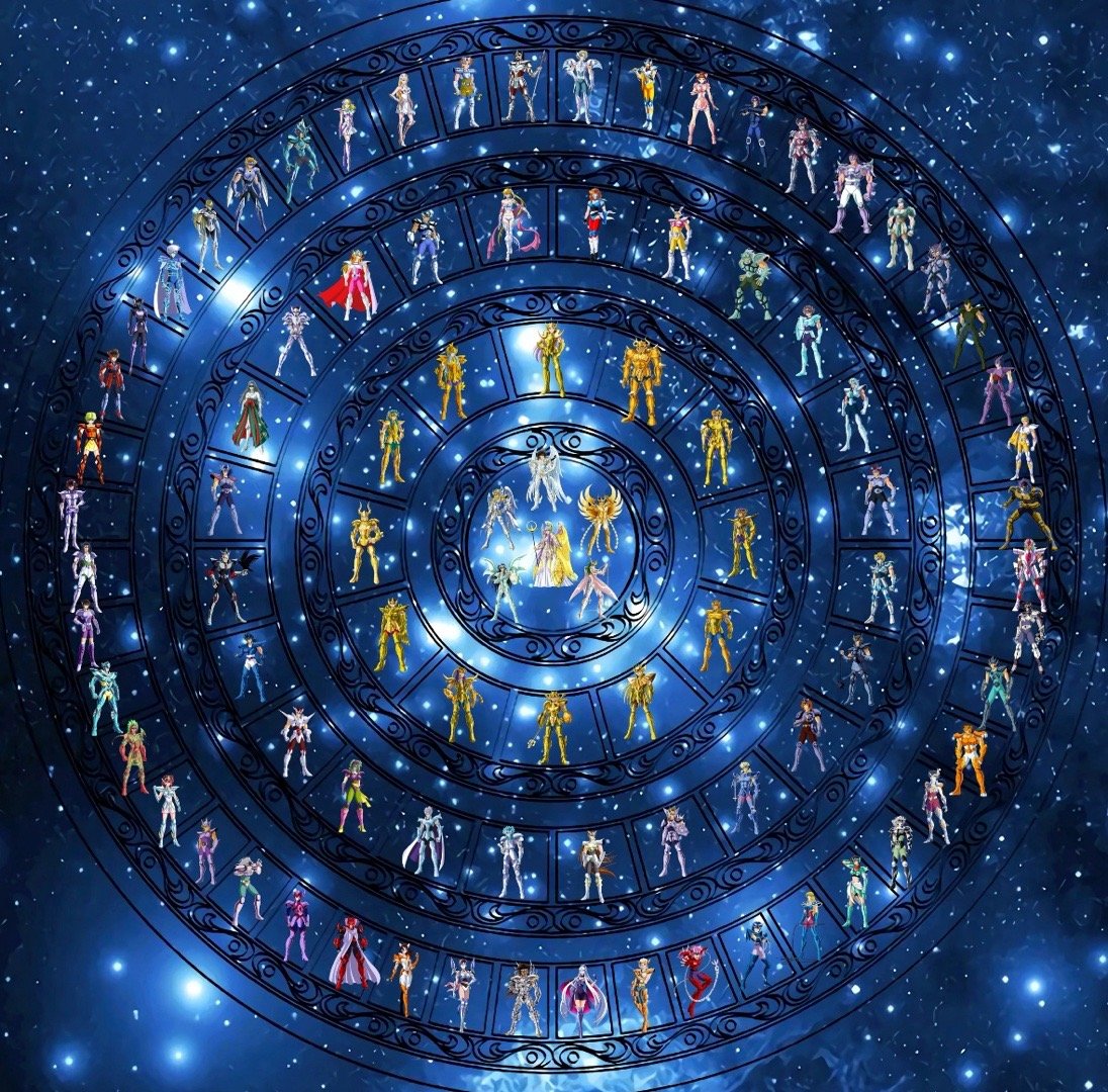 史上最全88星座斗士&圣衣星盘高清版♍️哪位圣迷这么细心用心整理编辑出来的！！！