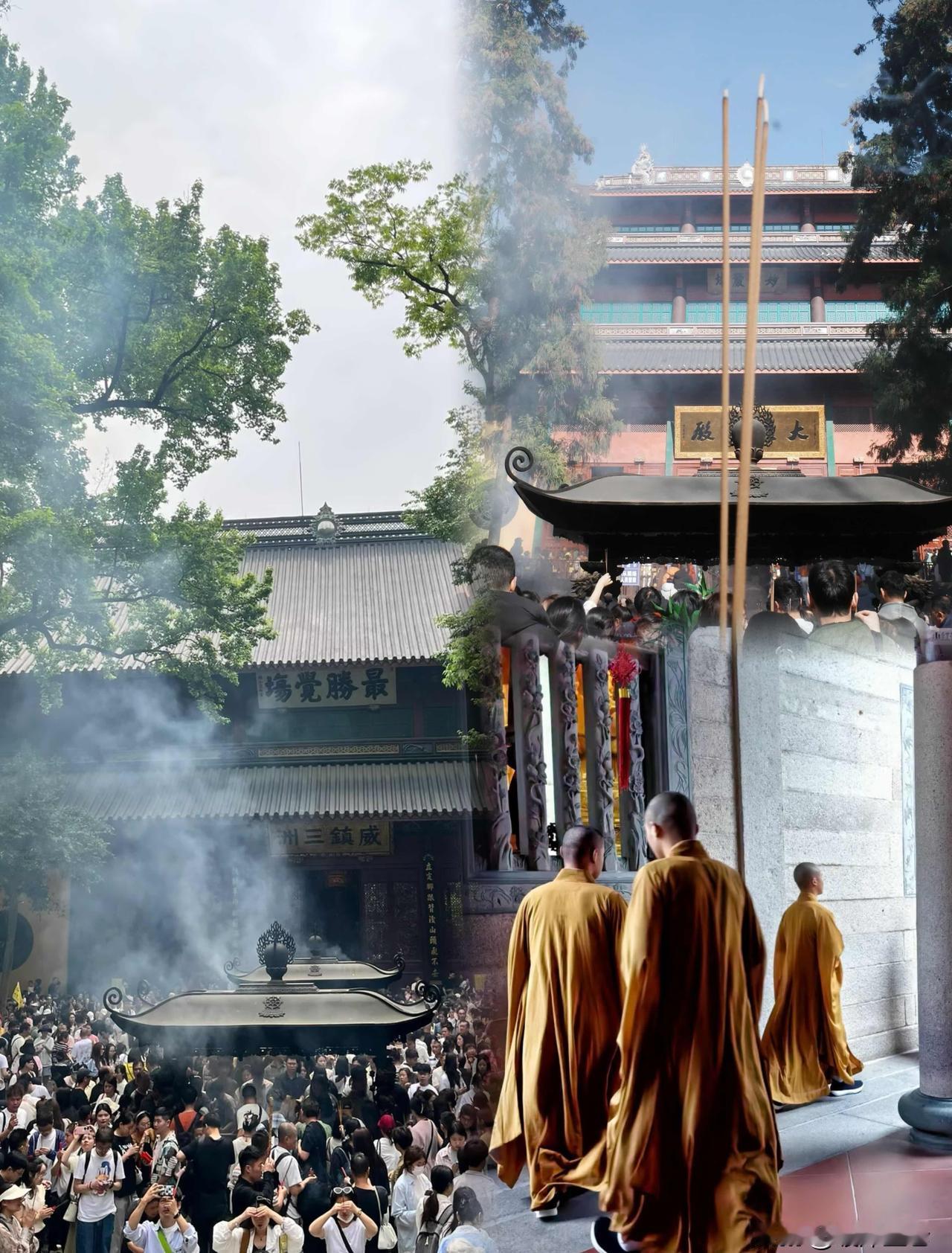 寺庙关门了，

不是不让人拜佛，

是真得修了。

悬空寺梁木烂了一截，五台山五