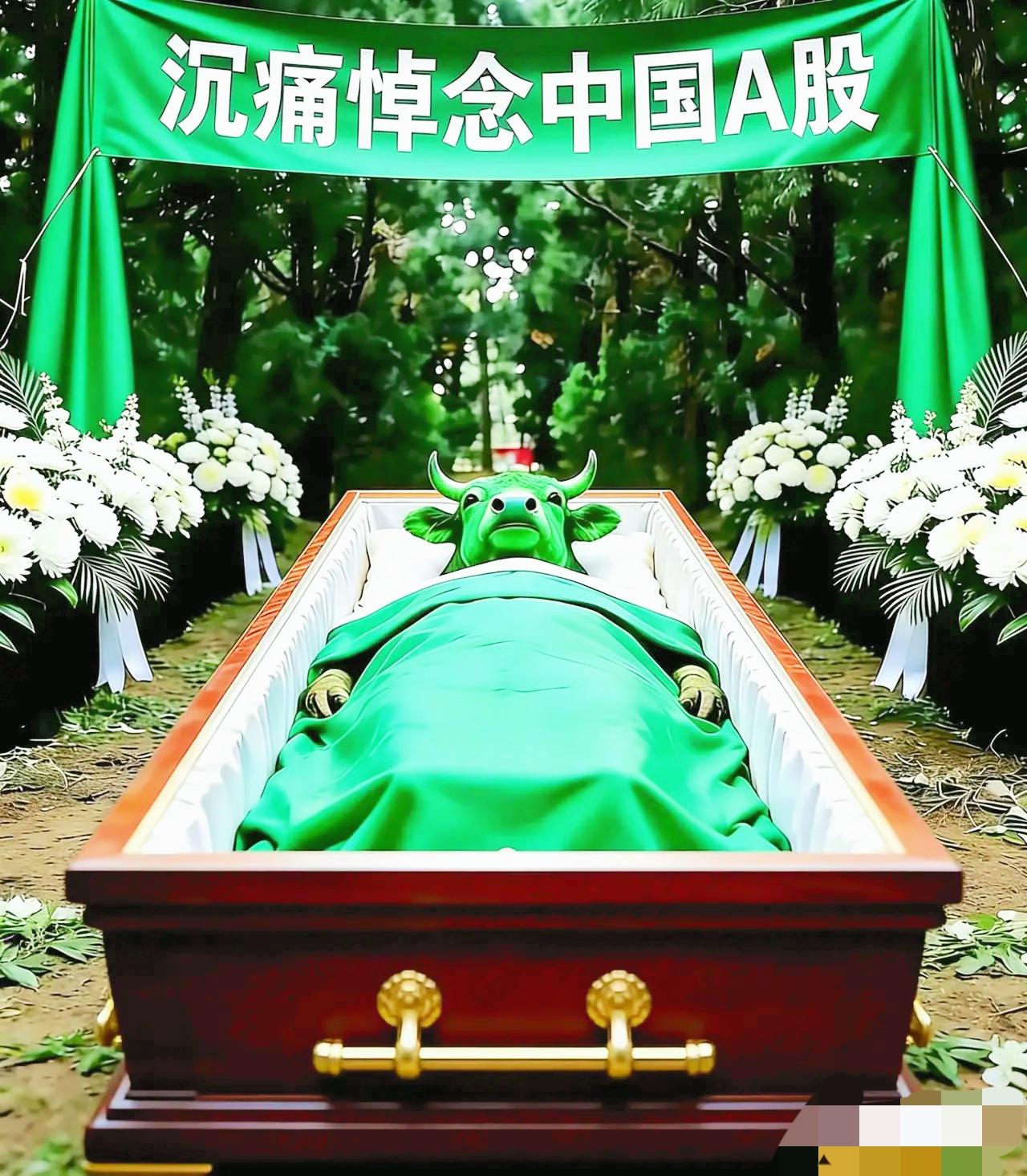 值得沉痛悼念😭大A，一路走好。
毕竟，累死了那头满心期待的牛，也熬秃了一众散户