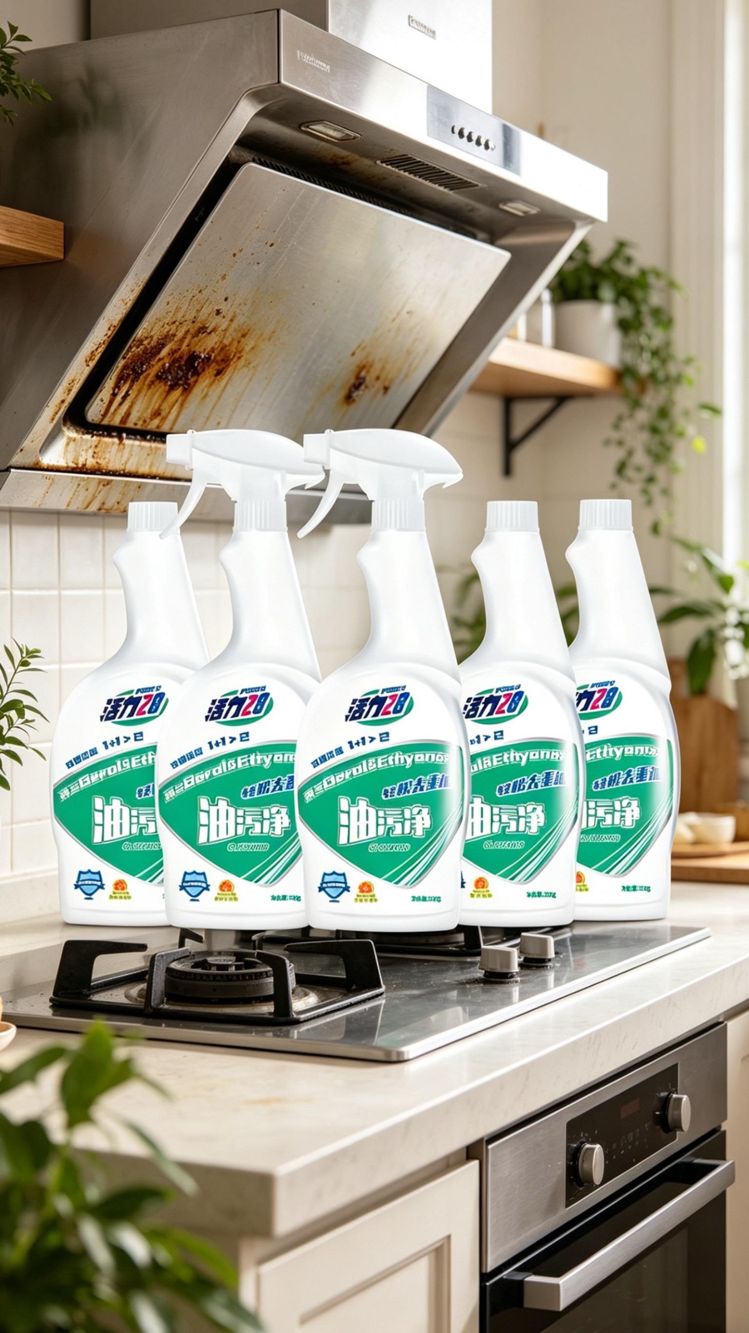 全款拿下5瓶油污净！老阿姨的厨房清洁神器