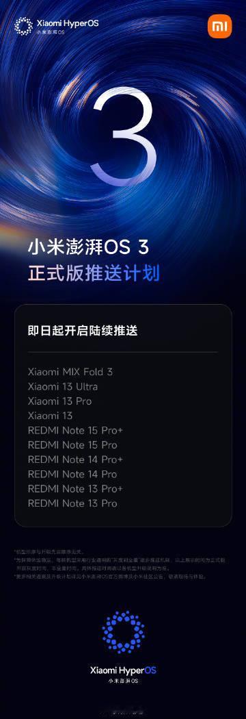 澎湃 OS 3 正式版推送更多机型，看下新一批有没有你的：Xiaomi MIX 