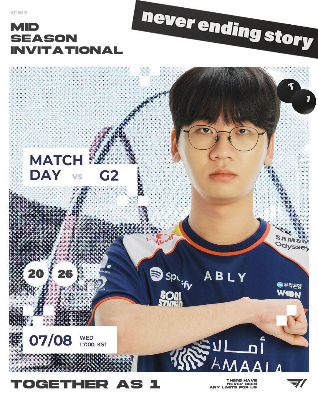 【2026MSI 】 vs 今天的比赛对阵G2，请粉丝们多多支持！T1T1LOL