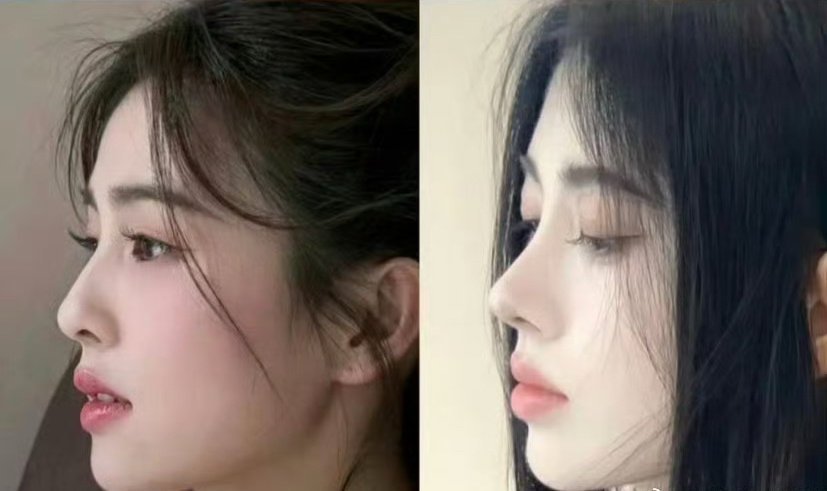 白鹿的脸比较自然精致吧？和鞠婧祎比更自然了 ​​​