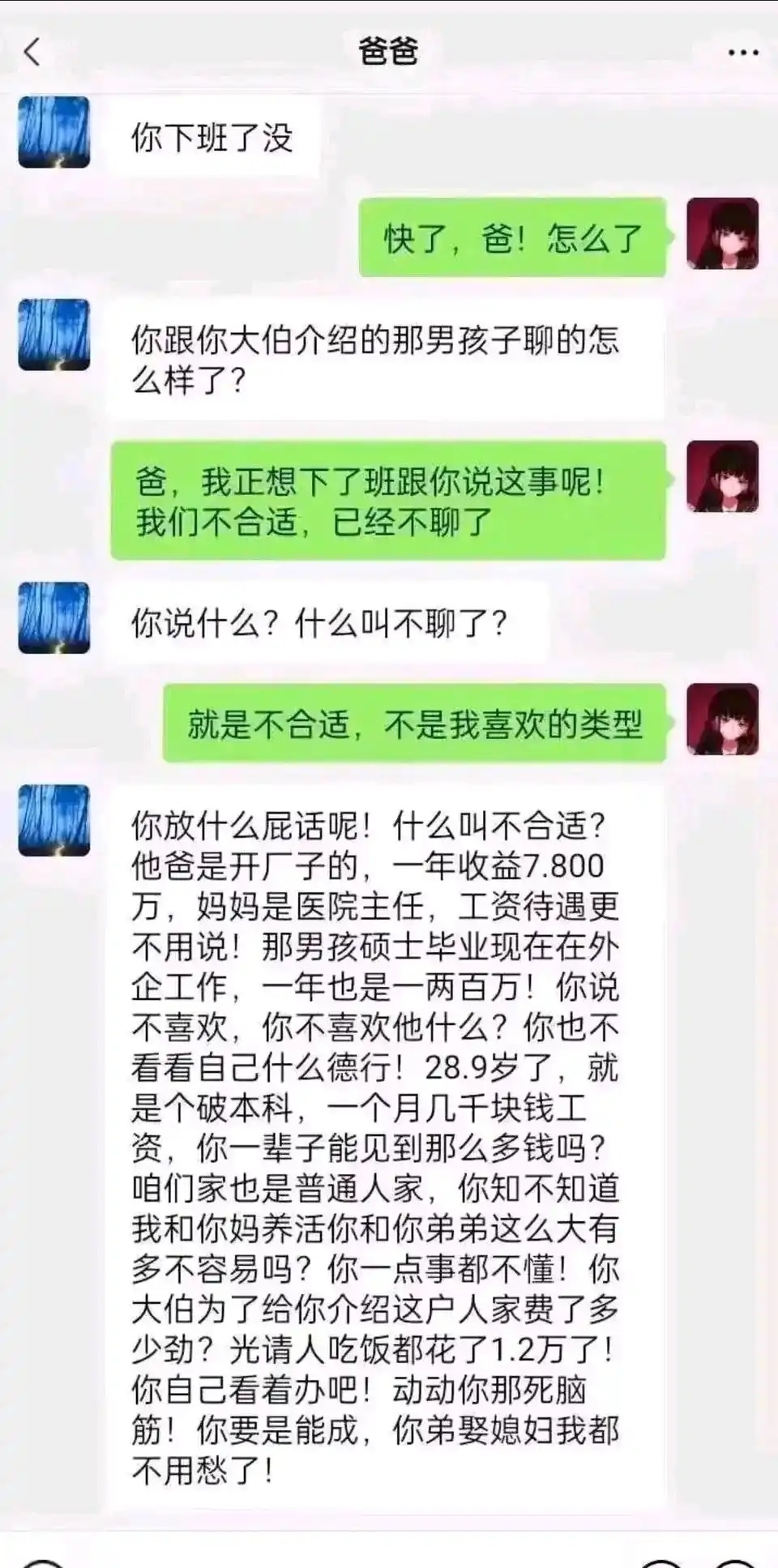 父亲这样对女儿，他做的对吗？ ​​​