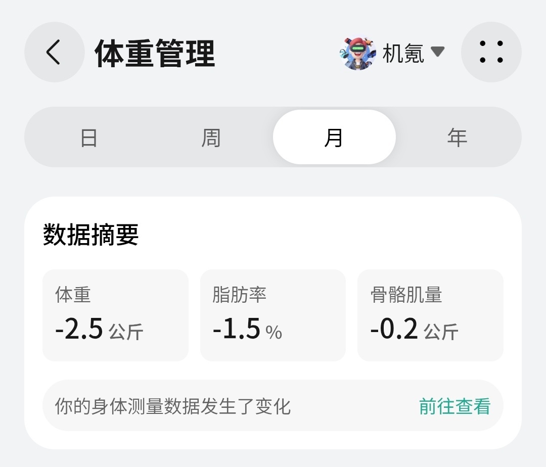最近一个月没白运动指标都下来了 身体年龄25岁华为体脂称情绪价值太满了[挖鼻] 