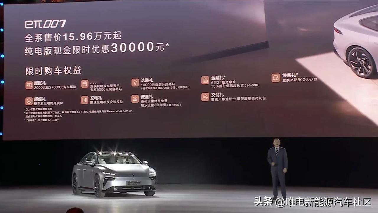 东风奕派eπ007正式上市，之前预售价是15.96-19.96万元，现在还是这个
