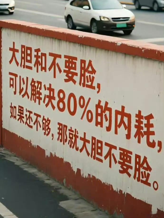 大胆和不要脸，可以解决80%的内耗。